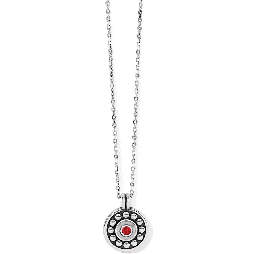 NWT Brighton Pebble Dot Medali Petite Reversible Necklace —JULY-LIGHT SIAM
